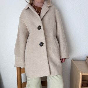 Zara Kids cream pea coat